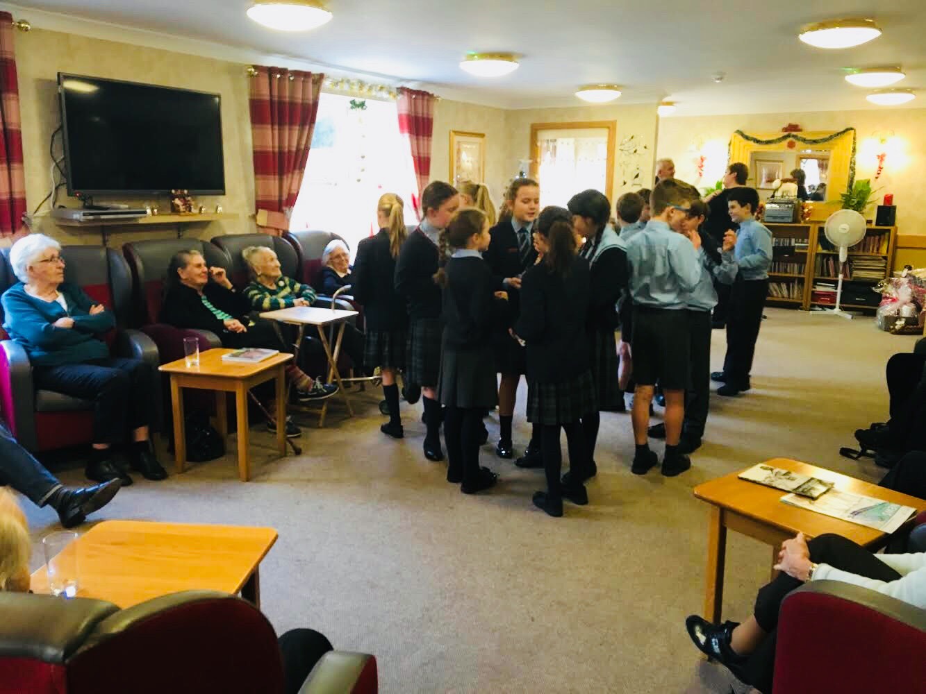 Dame Bradbury's choir at the care home