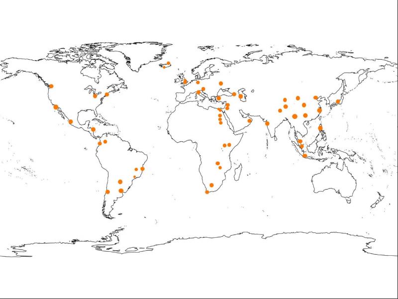 Map of schools involved