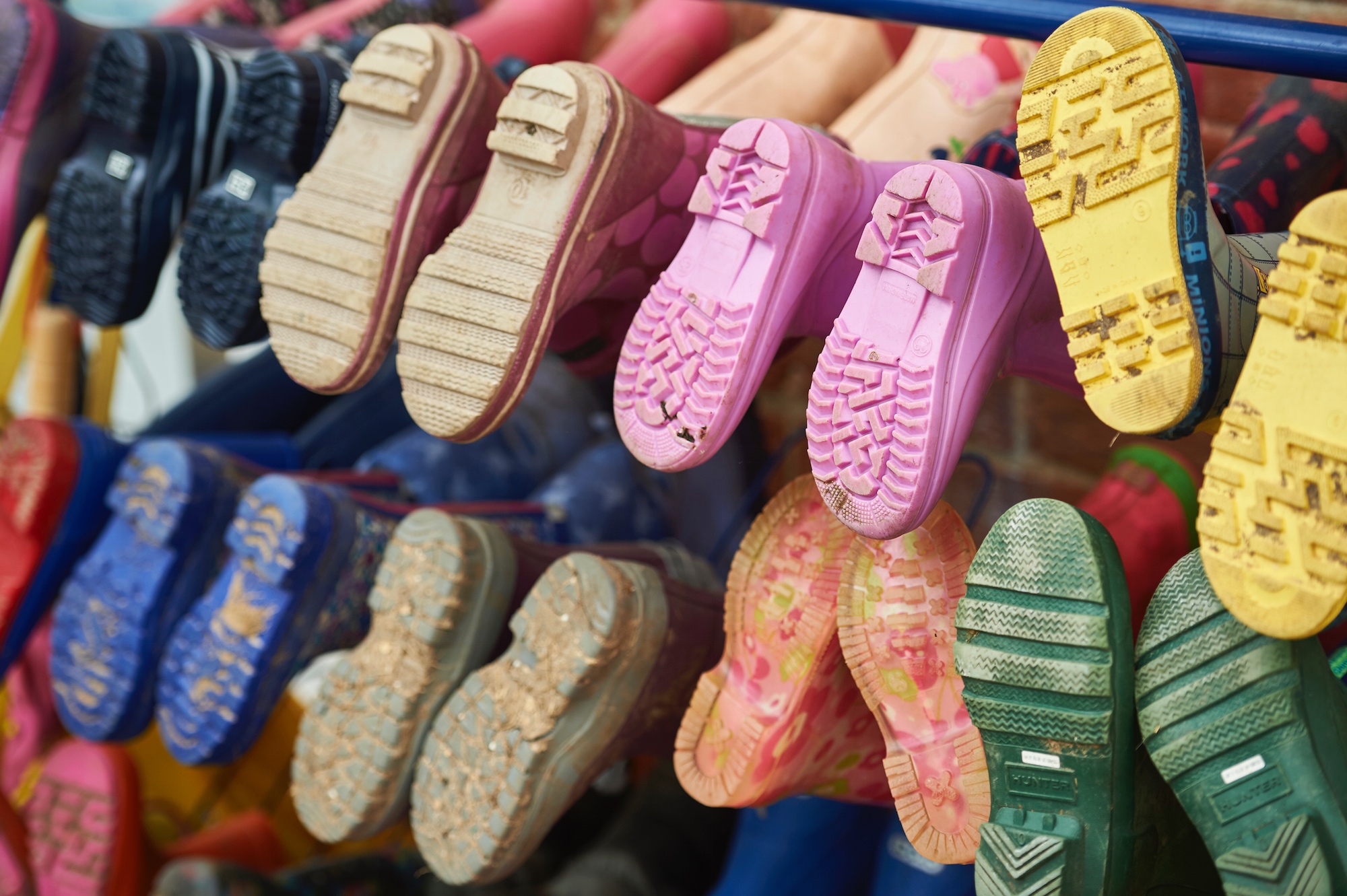 Image of wellington boots to illustrate link to 'Outdoor learning' page
